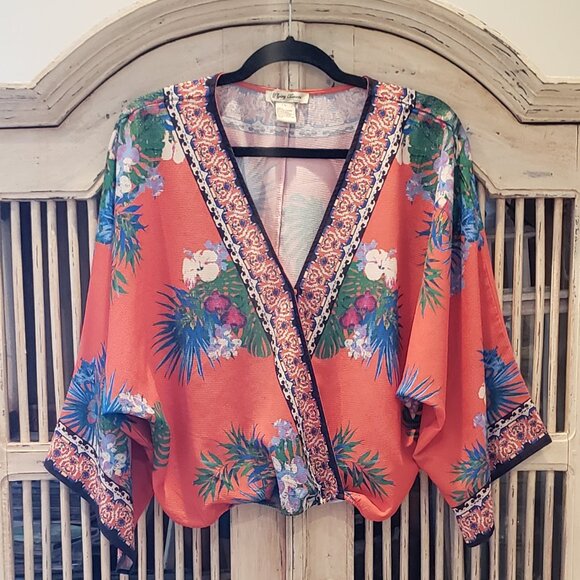 Flying Tomato Oversized Kimono Sleeve Blouse - Picture 2 of 8